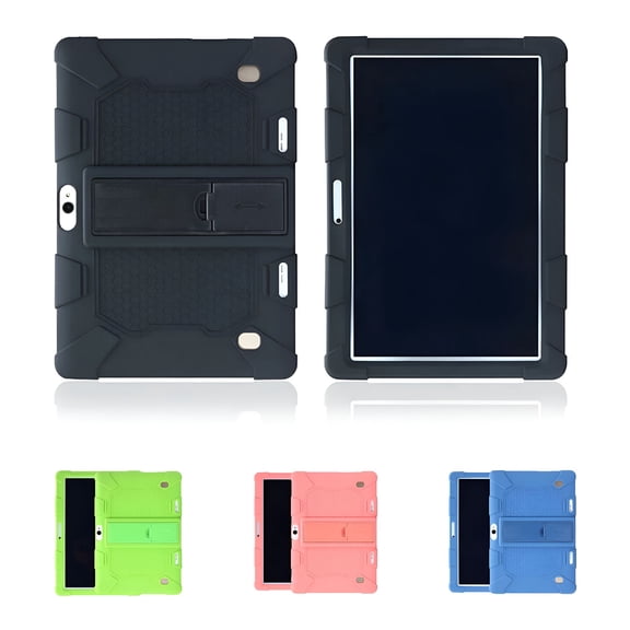 GJX 2026 New 10.1 Inch Silicone Tablet Case,Universal Full Body Shockproof Silicone Stand Case Cover for 10.1 Inch Android Tablet Pc for Home,Office,School,Travel