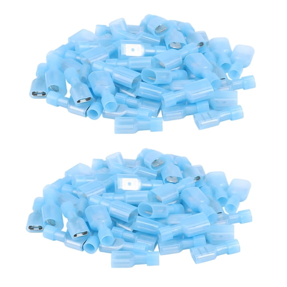 GJX 2026 New 100Pcs Female and Male Fully Insulated Wire Terminals Connector Nylon Spade Connectors for Automotive Wiring, Electrical Projects, Diy Repairs, Home Appliances, Industrial Use