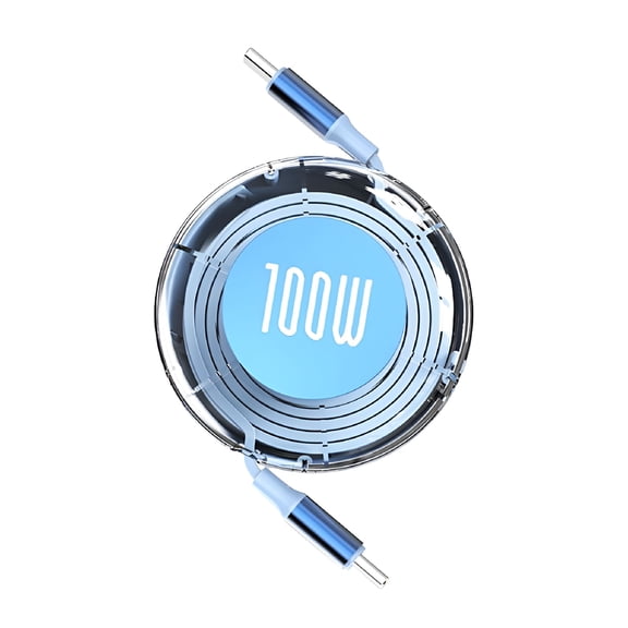 GJX 2026 New 100W Type C to Type C Charging Cable Retractable Usb Cable 480Mbps Data Cable for Fast Charging,Data Transfer,Mobile Devices,Laptops,Travel,Compact Storage,Everyday Use.