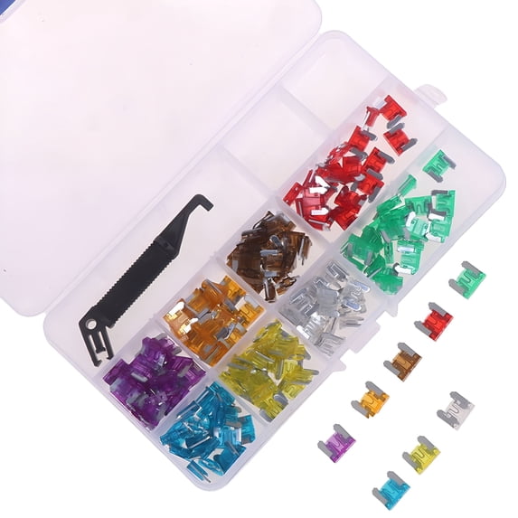 GJX 2026 New 100X Micro Auto Car Low Profile Mini Blade Fuse Kit 3A 5A 7.5A 10A 15A 20A 25A 30A for Car Truck Motorcycle Rv Boat