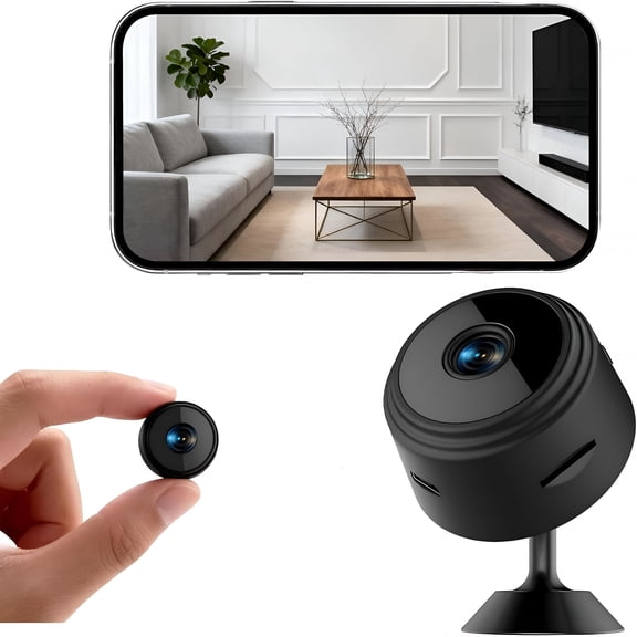 GJX 2026 New 1080P Hidden Camera with Night Vision-Mini Wireless Hidden Camera for Home Security,Compatible with Smartphone for Home,Office,Nursery,Store(2.4Ghz Wifi Only)
