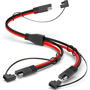 GJX 2026 New 10Awg Sae Y Splitter Cable Sae Quick Disconnect Connector,1 to 2 Sae to Sae Extension Cable 2-Way Wire Splitter for Solar Panel,Battery,Rv,Marine,Off-Grid