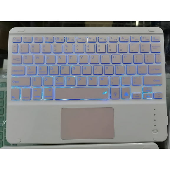 GJX 2026 New 10Inch Bluetooth Touch Keyboard,Universal /Android Phones and Tablets,Backlit Bluetooth KeyboardEnglish Language Version(Pink)