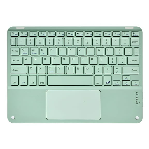 GJX 2026 New 10Inch Wireless Touchpad Keyboard,Compatible with Windows/Mac/Ios/Android,Universal for Phones and Pcs,Wireless Keyboard with Number Pad(Green)