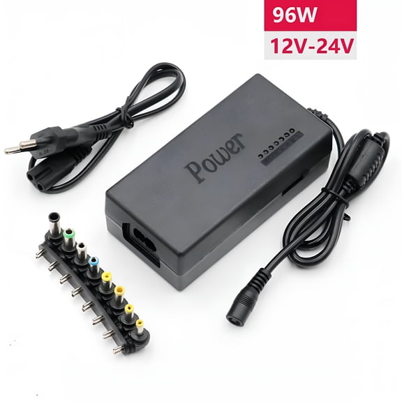 GJX 2026 New 12-24V 96W Universal Power Supply Charger Ac Power Adapter for Pc Laptop Notebook for Office,Home,Travel,Charging,Business,Replacement