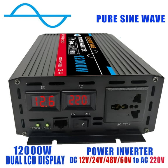 GJX 2026 New 12000W Pure Sine Wave Power Inverter - Efficient and Reliable Solution for Rvs,Solar Systems,Off-Grid Power,Backup Power,Home Appliances,Electrical Equipment