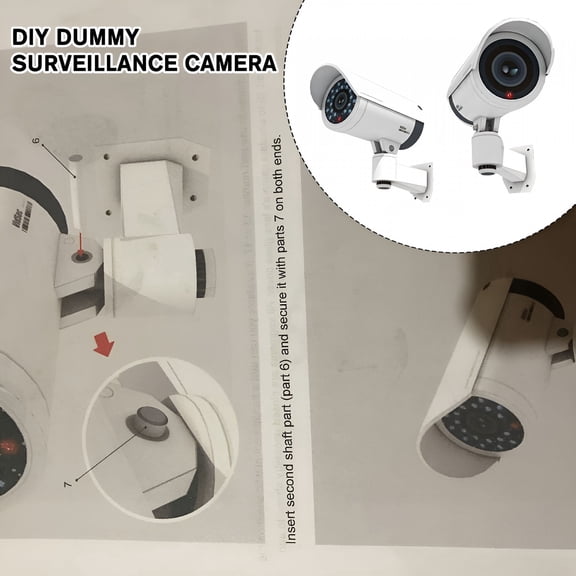 GJX 2026 New 1X Dummy Surveillance Camera Model Blinks Light Camera Dummy System for Home,Office,Store,Warehouse,Outdoor Security,Property Protection
