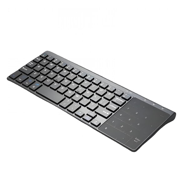 GJX 2026 New 2.4G Wireless Touchpad Keyboard with 59 Keys Numeric Keypad Ultra Thin Mini Portable for Pc Laptop Computer Small Wireless Keyboard for Office,Home,Travel