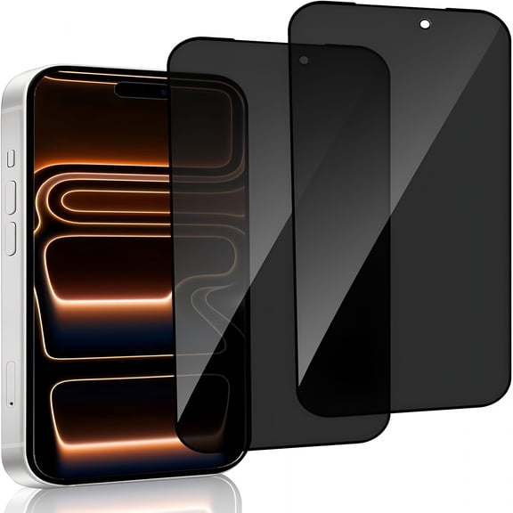 GJX 2026 New 2 Pack Privacy Screen Protector,Tempered Glass with Smooth Comfort-Touch,9H Protection Film Case Friendly,Bubble-Free