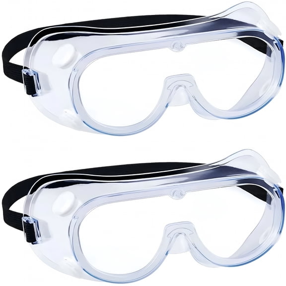 GJX 2026 New 2-Pack Safety Goggles,Anti-Fog Lab Goggles,Over Glasses Safety Glasses for Chemistry Lab,Mowing,Woodworking,Painting,Construction,Industrial Use