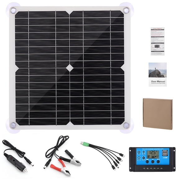 GJX 2026 New 200W Solar Panel Kit with 100A Controller,12V Battery Charger Maintainer with 100A Controller for Car,Caravan,Boat,Marine,Outdoor Activities,Rv,Camping,Off-Grid Power