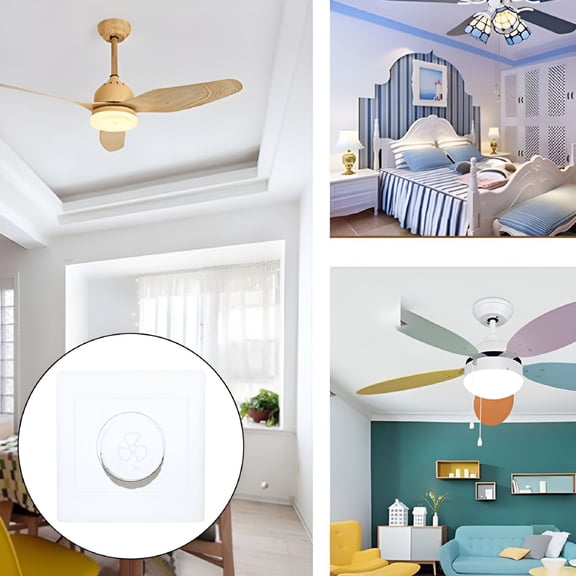 GJX 2026 New 220V Dimmer Light Switch Adjustment Lighting Ceiling Fan Speed Control Switch for Home Lighting,Ceiling Fan Control,Room Adjustment,Energy Saving