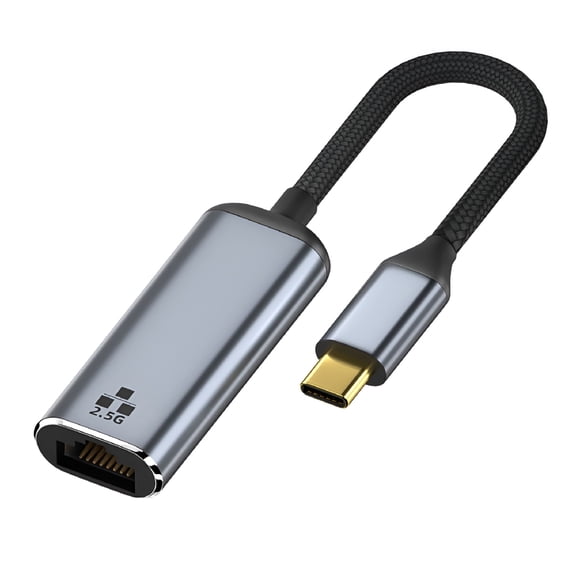 GJX 2026 New 2500Mbps Type C to Rj45 Ethernet Network Adapter 10/100/1000M 2.5Gb Usb Gigabit,For Gaming,Streaming,Office Work,Remote Meetings,Home Networking
