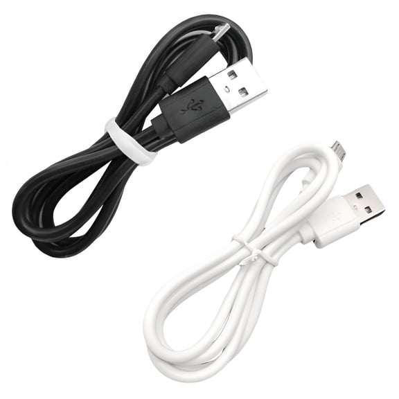 GJX 2026 New 2A Micro Usb Charger Charging Cable Cord Fast Charge for Wireless Speakers Headphone Headset Earphone,And More(Black White)For Fast Charging,Home Use,Travel,Office,Portable Devices