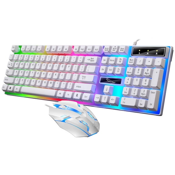 GJX 2026 New 2Pcs Computer Accessories Precise Mouse Mouse Multilingual Keyboard All-In-One Set Desk Pad Appearance1 for Office Work Home Use Gaming Remote Work Study Sessions Content Creation