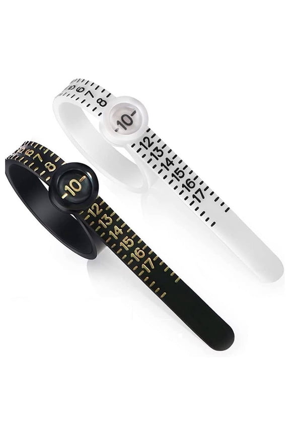 2026 New 2Pcs Jewelry Sizing Tool Built-In Magnifier Ring Sizer for Women Quick Scale Reading How to Measure Ring Size at Home, for Jewelry Making, Gift, Personal Use, Multicolor 2