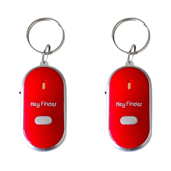GJX 2026 New 2Pcs Keychain Led Torch Remote Sound Control Lost Key Finder Whistle Sound Item Key Locator Device,For Finding Lost Keys,Locating Items,Home Organization,Travel Convenience