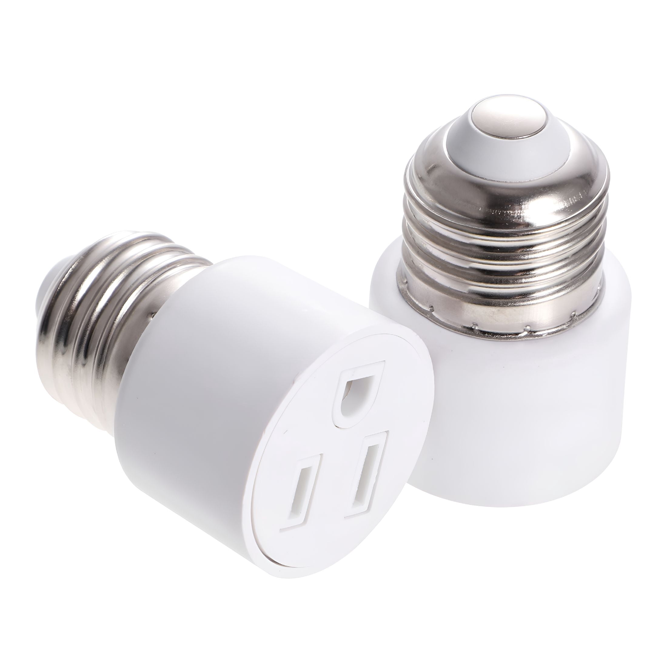 GJX 2026 New 2Pcs Light Socket to Plug Adapter Outlet Plug Converter ...
