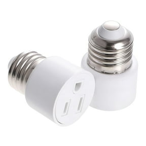 GJX 2026 New 2Pcs Light Socket to Plug Adapter Outlet Plug Converter E26 Bulb Socket Adapter for Home,Office,Workshop,Garage,Dorm