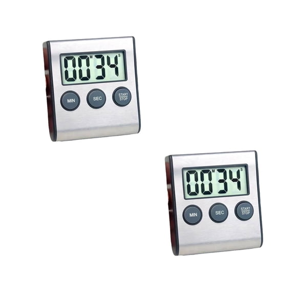 GJX 2026 New 2Pcs Timer,Loud Alarm Reminder Kitchen Timer,Magnetic Attachment Design Timer Outlet,Style2 for Cooking, Baking, Meal Prep, Time Management, Home Use