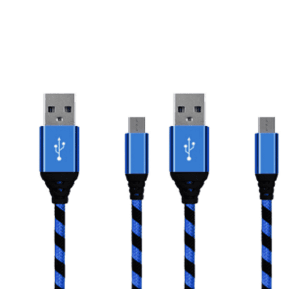 GJX 2026 New 2Pcs Usb Cable Efficient Performance Micro Usb Cable Supports Type C Upgraded Usb Interface Usb Type C Cable for Phone Charging Data Transfer Home Office Travel Blue 6Ft