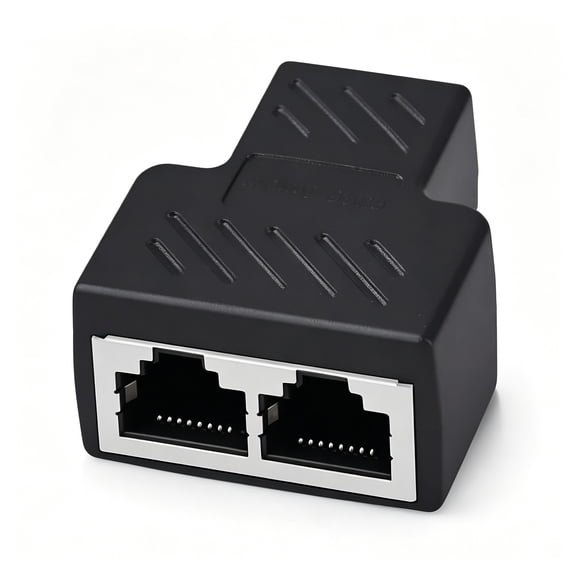 GJX 2026 New 2Port Rj45 Splitter Adapter Lan Network Ethernet Cable Plug 1X Accessory for Home,Office,Gaming