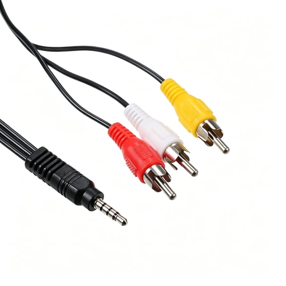 GJX 2026 New 3.5Mm Rca Audio Video Cable,Av Wire Cord 1.2M Dv Mp4 Convertor,Adapter Cable for Immersive Audio and Video Experience