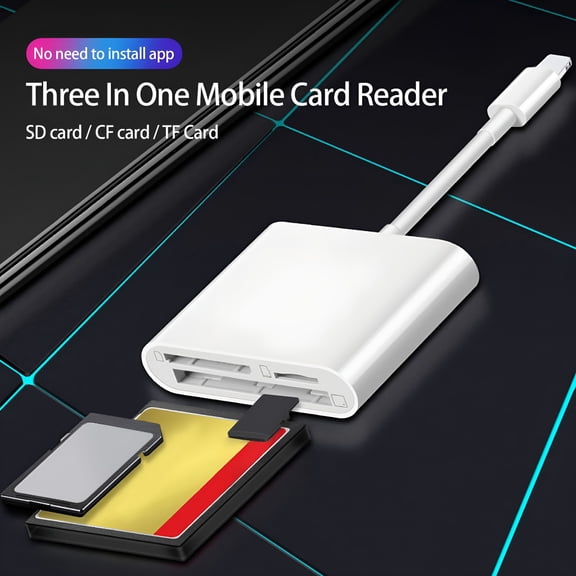 GJX 2026 New 3-In-1 Usb Memory Card Reader for Sd/Cf/Tf Cards for Data Transfer,File Backup,Photography,Mobile Devices,Laptop Use,Travel Convenience
