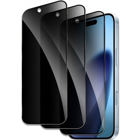 GJX 2026 New 3 Pack Privacy Screen Protector,Shatterproof Tempered Glass Accessories,Hd Tempered Glass Film,Case Friendly Ultra Resistant 9H Hardness Anti-Glare for Phone,Tablet,Laptop,Monitor