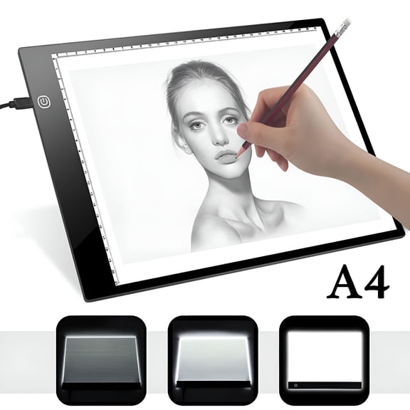 GJX 2026 New 30X23.5X0.5Cm Adjustable Thin A4 Led Copy Board Light Pad Light Box Painting Board Tattoo Table Stencil Board Light Box Drawing Box with Usb Cable