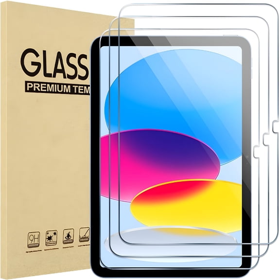 GJX 2026 New 3Pcs Screen Protector 10.9 10Th Generation 2022,Tempered Glass Film Guard for 10.9" 10 for Tablet,Office,Home,Travel,Study Use
