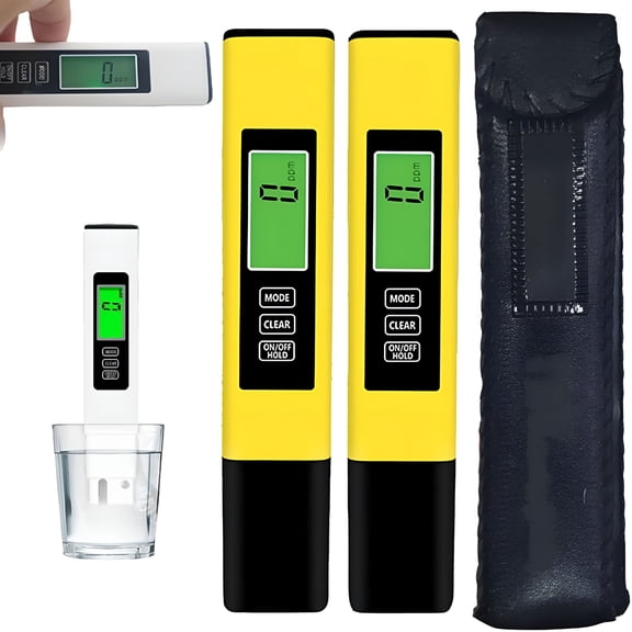 GJX 2026 New 4 in 1 Tds Meter Digital Water Tester,Portable Multi-Function Digital Water Purity Tester,Digital Water Tester for Drinking Water(2Pcs Yellow)