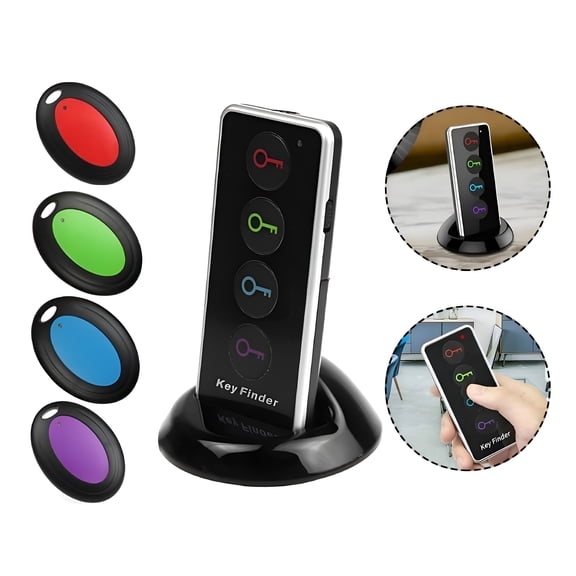 GJX 2026 New 4 In1 Wireless Remote Lost Finder Remote Control Finder Key Locator W/ Led Light Key Finder Locator with Sound,For Home,Travel,Office,Car,Bag