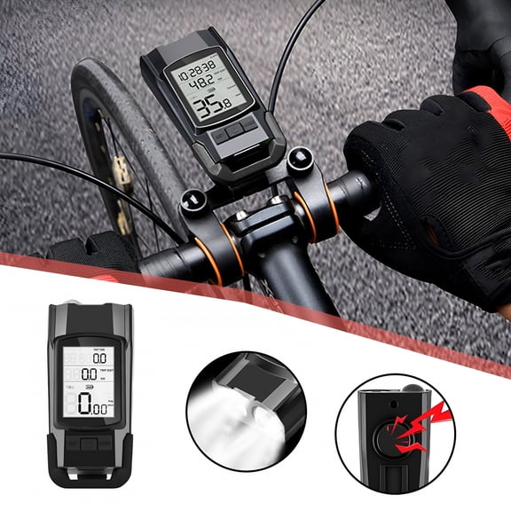 GJX 2026 New 4000Mah Bicycle Front Light Set Usb Rechargeable Light with Speedometer Horn 800 Lumen Led Bike Lamp Cycling Flashlight, 3 in 1 Cycling Flashlight, Mountain Bike Horn Light