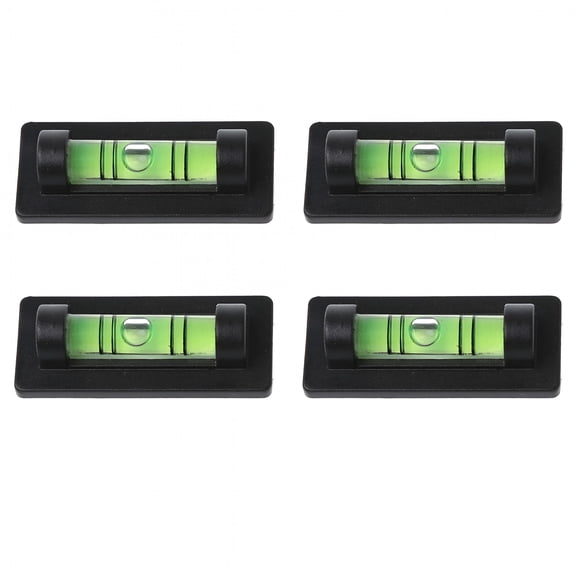GJX 2026 New 4Pc Magnetic Bubble Level with Magnetic Base Small Portable Leveling Tool for Rv Tripod Protractor Tubular Spirit Level Black + Green 4.7X1.8Cm 4-Pack
