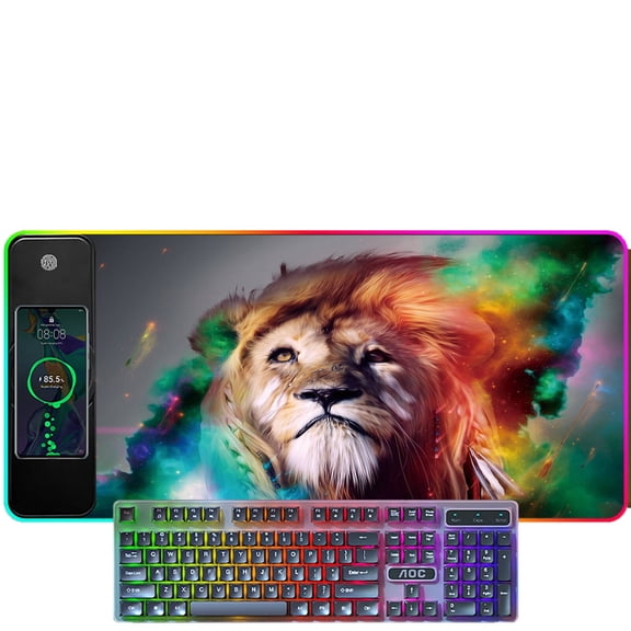 GJX 2026 New 4Pcs Computer Accessories Sturdy Anti-Slip Wireless Mouse Southeast Asian Style Rechargeable Design Mousepad Gaming for Office Home Gaming Style2