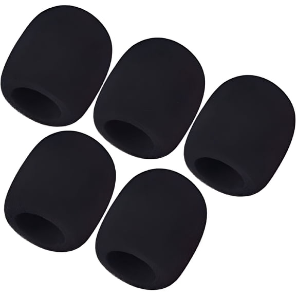 GJX 2026 New 5 Bags of Handheld Microphone Foam Cover(5 Bags),For Audio Recording,Live Performances,Speaking Events,Conferences,Broadcasting,Sound Insulation