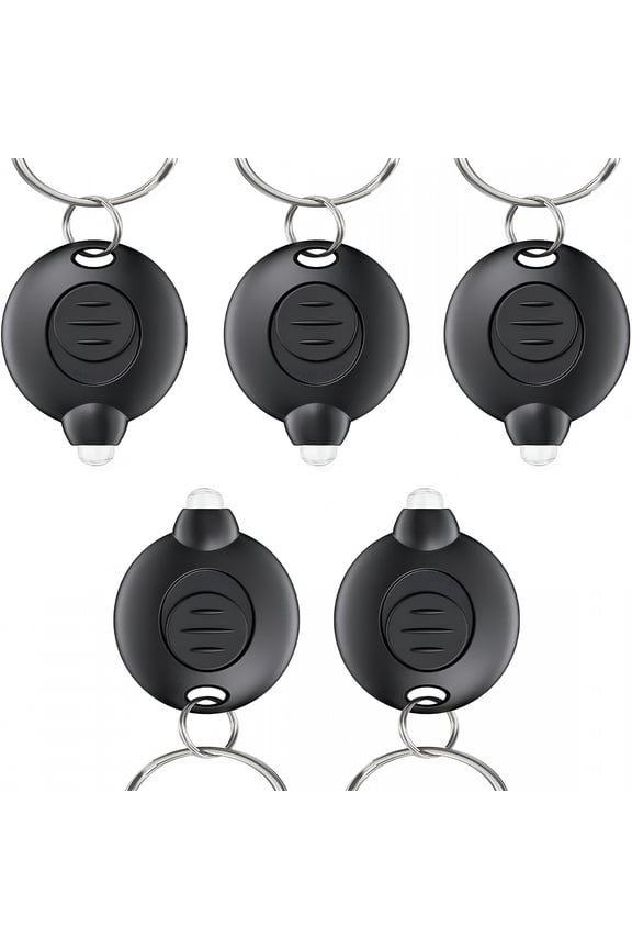 2026 New 5 Pack Led Keychain Flashlight Mini Led Keychain Light 12 Lumen Portable Ultra Bright Battery Powered Key Ring Torch for Outdoor Camping Hiking and Emergency Lighting,Black Shell
