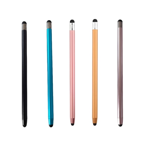 GJX 2026 New 5 Pcs Touch Pens Compatible Stylus Pens Dual-Head Design Stylus Pens for Laptop for Drawing Note-Taking Gaming Style 1