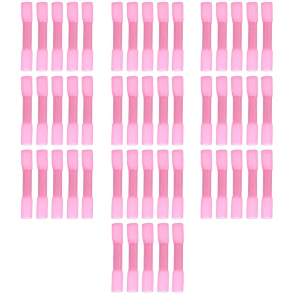 GJX 2026 New 50Pcs Heat Shrink Terminals Butt Connectors Kit Waterproof Electrical Wire Crimp Splice for Car,Boat,Motorcycle,Home,Appliance