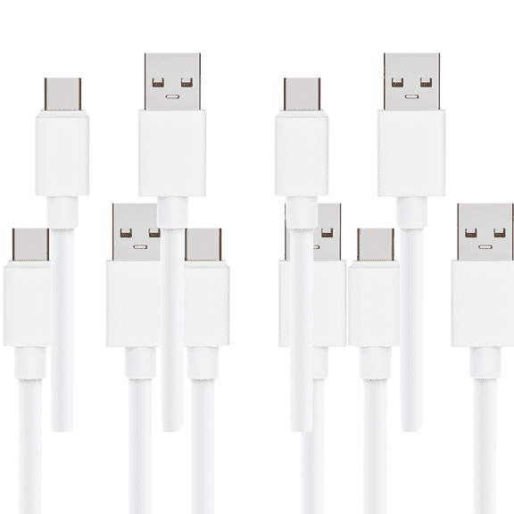 GJX 2026 New 5Pcs Usb Cable Lightning-Fast Charging Usb Type C Cable Micro Usb Cable with Data Transfer 6Ftfor Home Office Travel Car Gaming