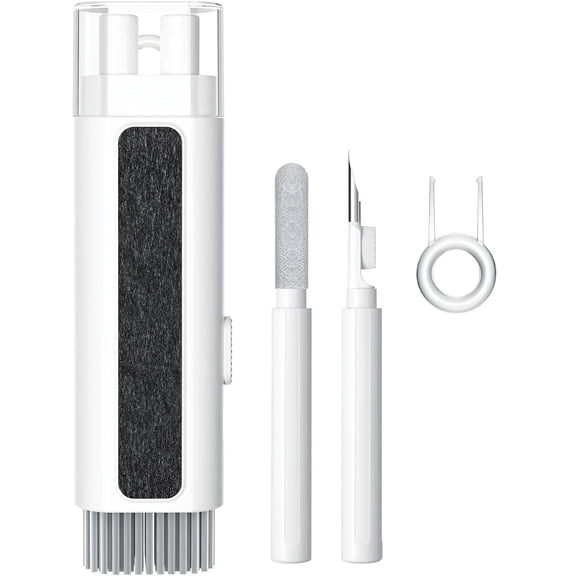 GJX 2026 New [6 in 1] Cleaner Kit for Keyboard,Airpods Pro Cleaning Pen,Multi-Function Cleaner Kit for Earbuds,Earphone,Ipod,Keyboard,Iphone,Ipad,Laptop(White)