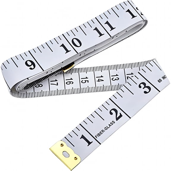 GJX 2026 New 60 Inch 150 Cm Soft Tailor Tape Measure for Cloth Sewing Waist Bra Head Circumference Tailor Double Sided Cloth Ruler for Sewing, Tailoring, Crafting, Diy (White)