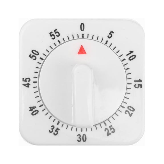 GJX 2026 New 60-Minute Visual Timer, Classroom Countdown Clock, Silent Timer for Kids and Adults, Time Management Tool for Teaching (White)