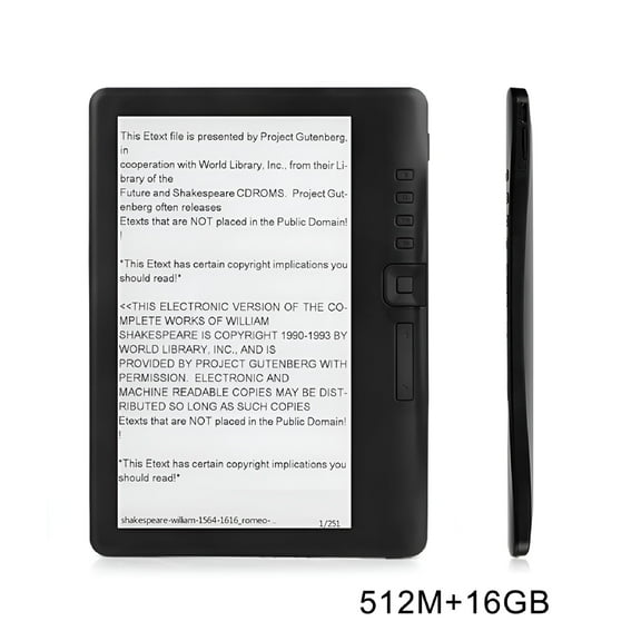 GJX 2026 New 7 Inches Portable Ebook Reader Builtin Backlight Support Tf Card E-Book Reader with 800 * 480 Color Screen Electronic Book