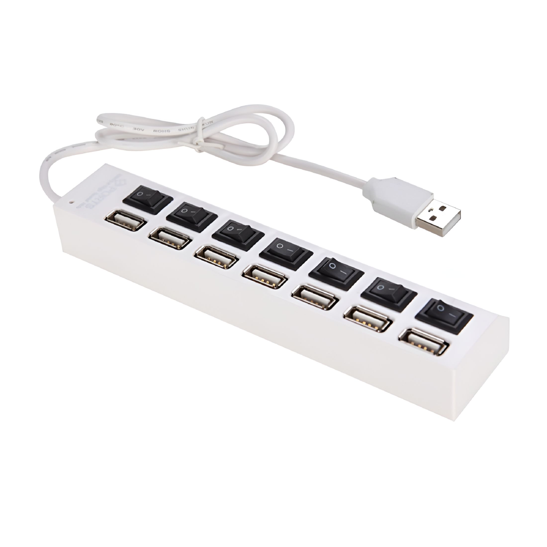 GJX 2026 New 7-Ports Hub with On/Off Switches and Long Cord for Office ...