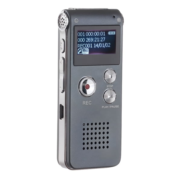 GJX 2026 New 8Gb Digital Voice Recorder-Voice Activated Recorder with Playback,Portable Tape Recorder for Lectures,Meetings,Interviews,Usb,Mp3,Password Protection