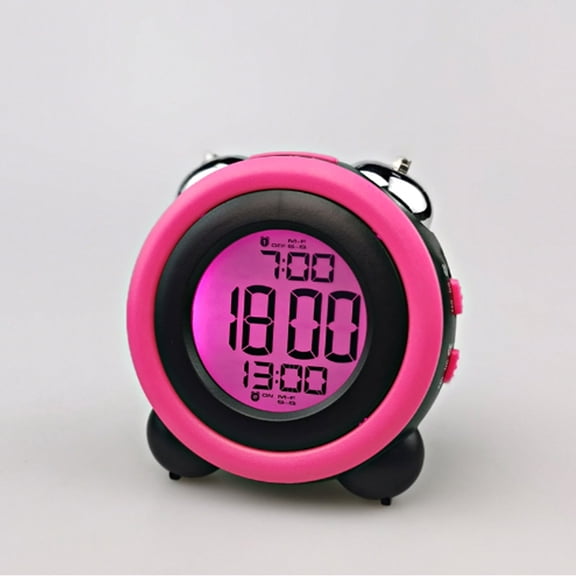 GJX 2026 New Alarm Clock Clear Digital Display Clock Trendy Temperature Monitoring Bedside Clock Double Alarm Clock for Different Schedules for Bedroom Office Nightstand