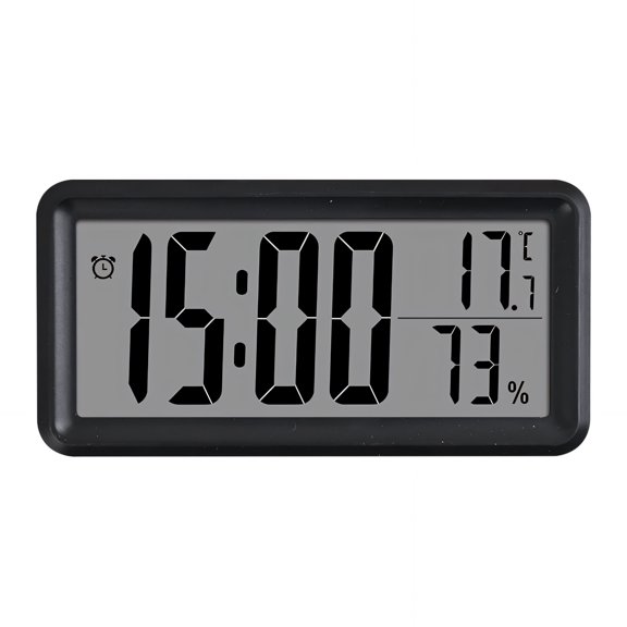 GJX 2026 New Alarm Clock Lcd Display Digital Clock Real Time Temperature and Humidity Monitoring Bedside Clock for Smart Home Use for Bedroom Office Dormitory