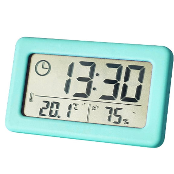 GJX 2026 New Alarm Clock Multi Function Digital Clock with Temperature & Humidity Display Compact Bedside Clock for Every Room for Bedroom Office Kitchen Time Tracking Weather Monitoring Daily Use
